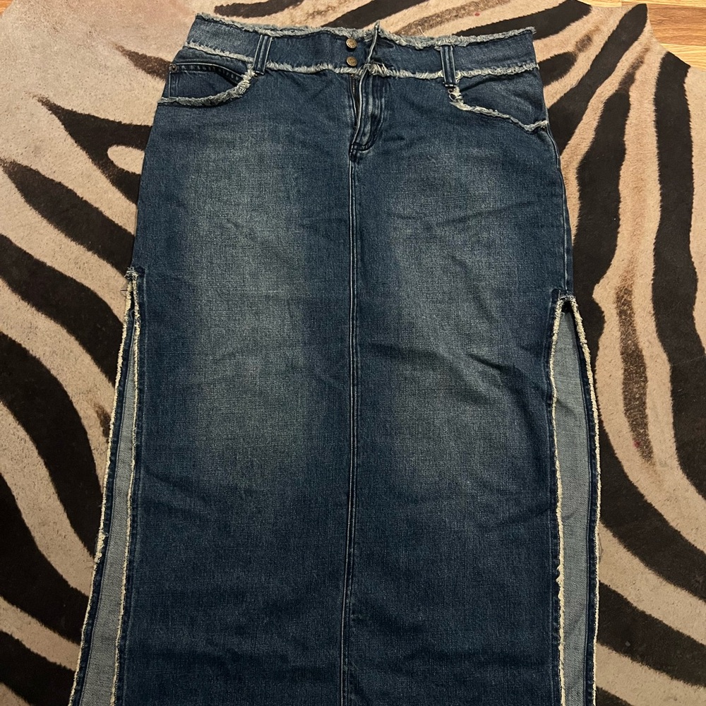 Urban Outfitters Dark Denim Maxi Skirt